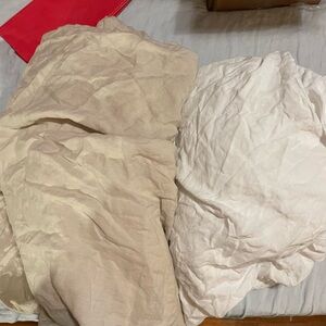 Garnet Hill Cream and White Bedding Sheets